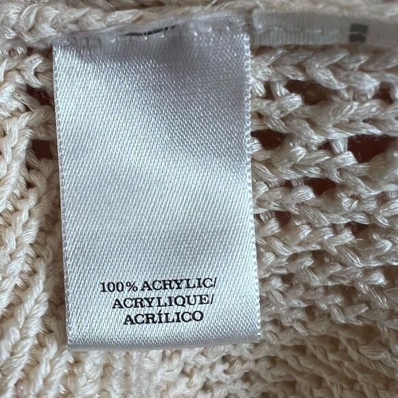 Ann Taylor ivory open knit sweater size XS - Picture 6 of 6